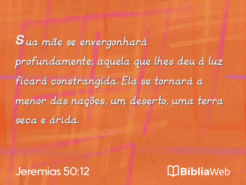 Jeremias 50:12 em imagem para compartilhar