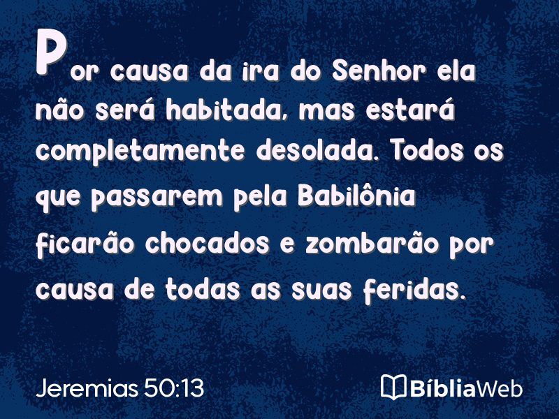 Jeremias 50:13 em imagem para compartilhar