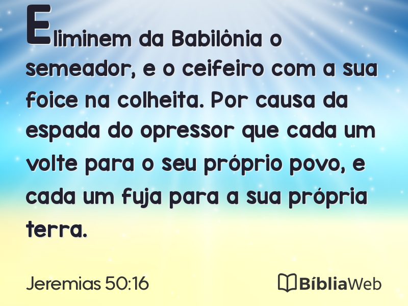 Jeremias 50:16 em imagem para compartilhar