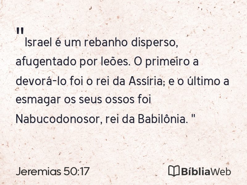 Jeremias 50:17 em imagem para compartilhar