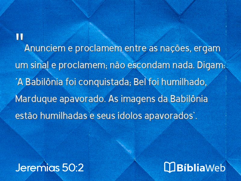 Jeremias 50:2 em imagem para compartilhar