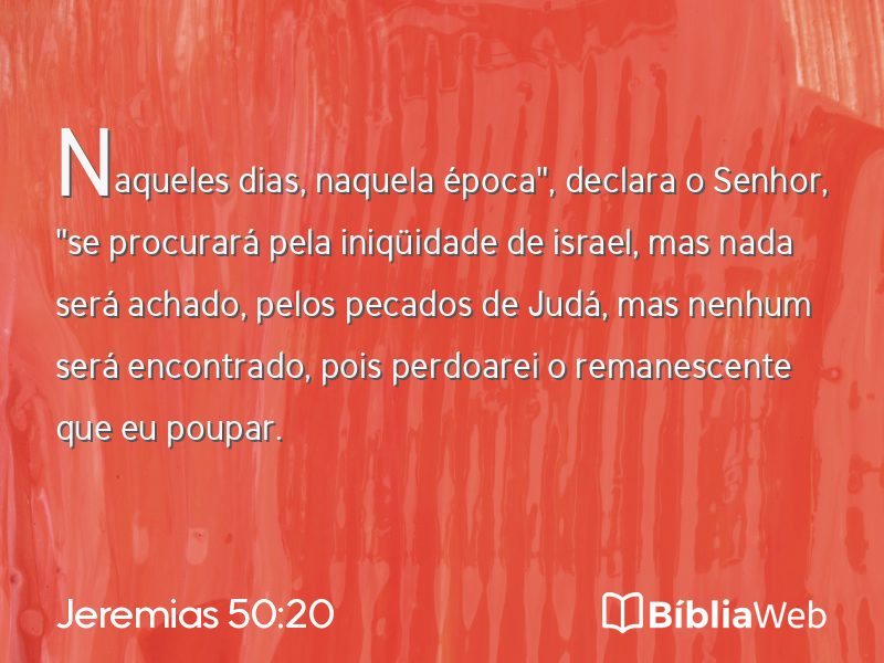 Jeremias 50:20 em imagem para compartilhar