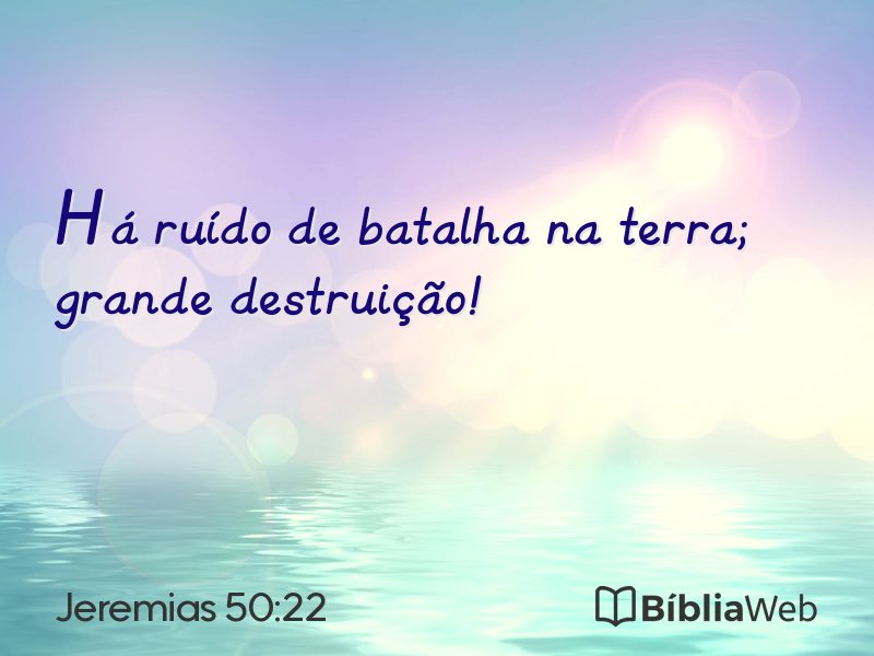 Jeremias 50:22 em imagem para compartilhar