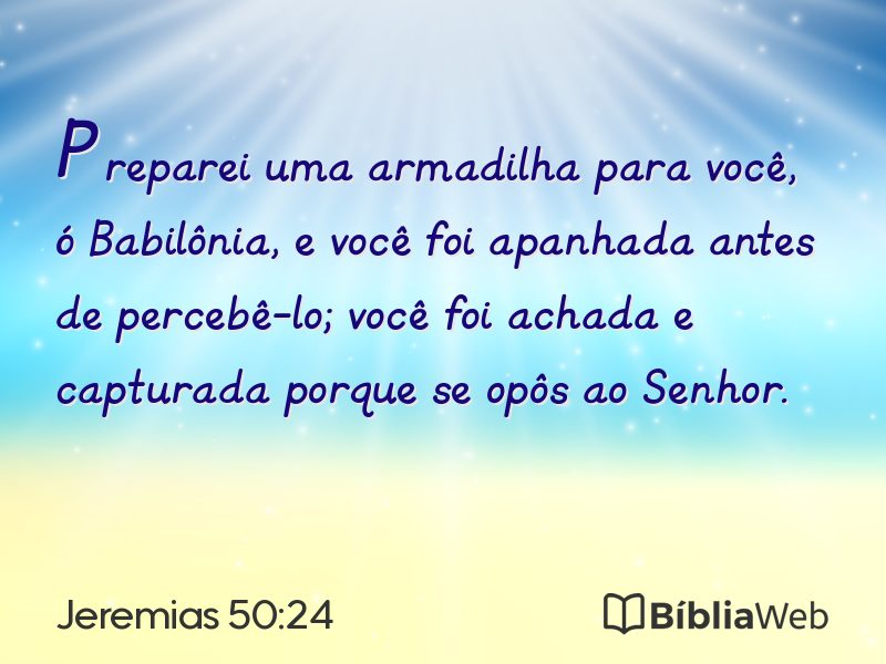 Jeremias 50:24 em imagem para compartilhar
