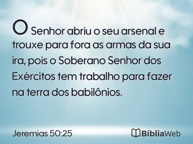 Jeremias 50:25 em imagem para compartilhar