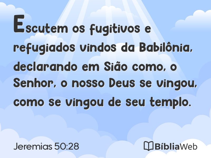 Jeremias 50:28 em imagem para compartilhar