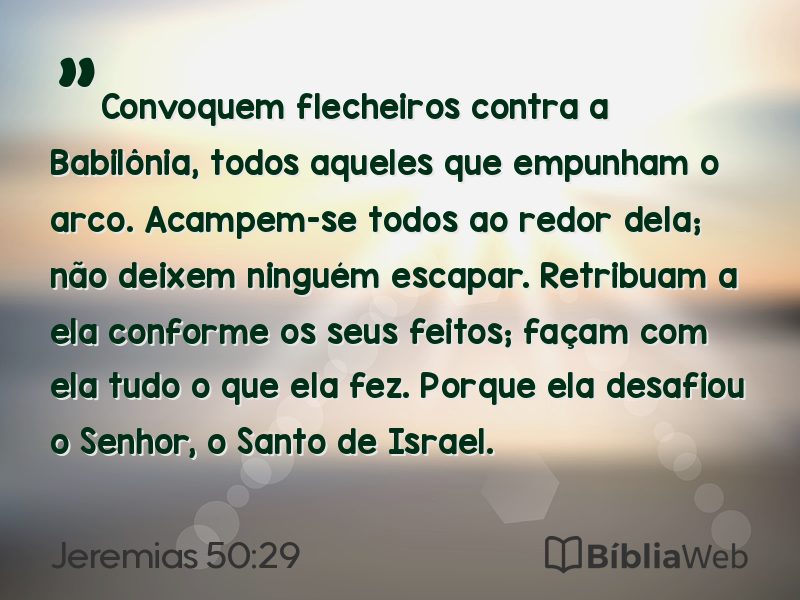 Jeremias 50:29 em imagem para compartilhar
