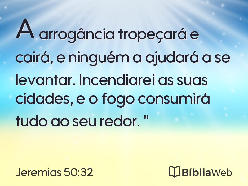 Jeremias 50:32 em imagem para compartilhar