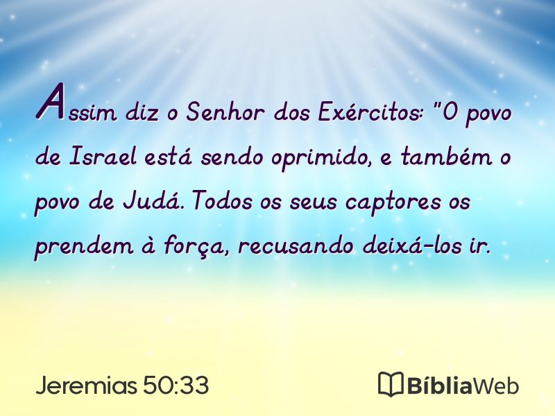 Jeremias 50:33 em imagem para compartilhar