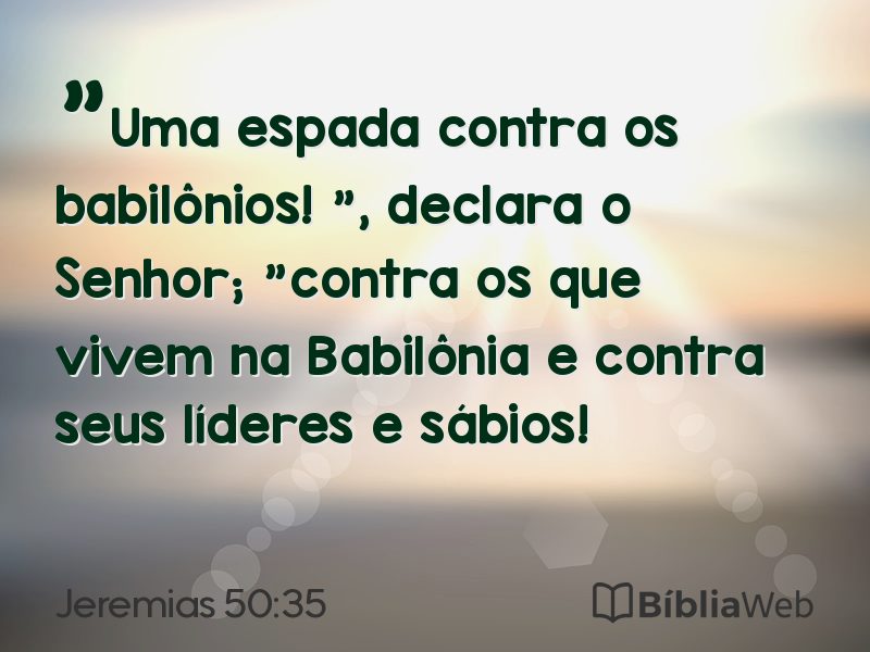 Jeremias 50:35 em imagem para compartilhar