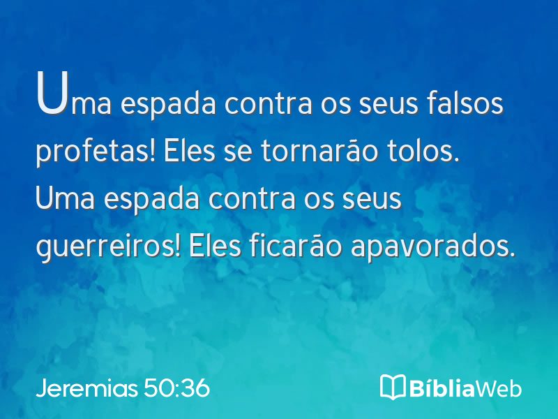 Jeremias 50:36 em imagem para compartilhar