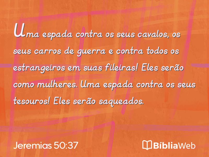 Jeremias 50:37 em imagem para compartilhar
