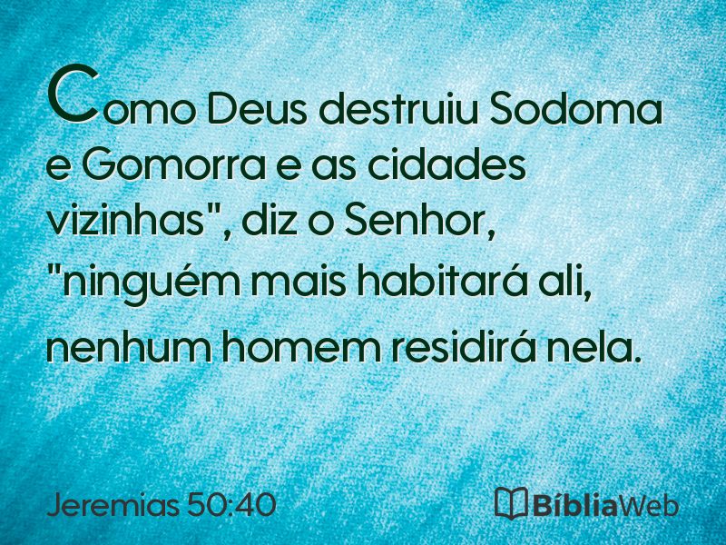 Jeremias 50:40 em imagem para compartilhar