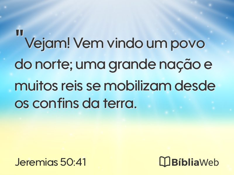 Jeremias 50:41 em imagem para compartilhar