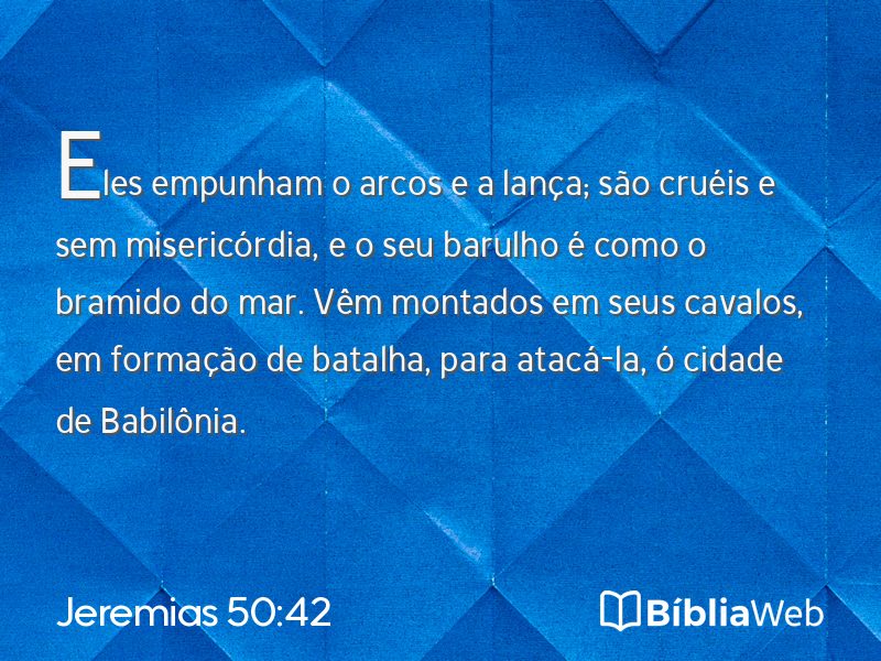 Jeremias 50:42 em imagem para compartilhar