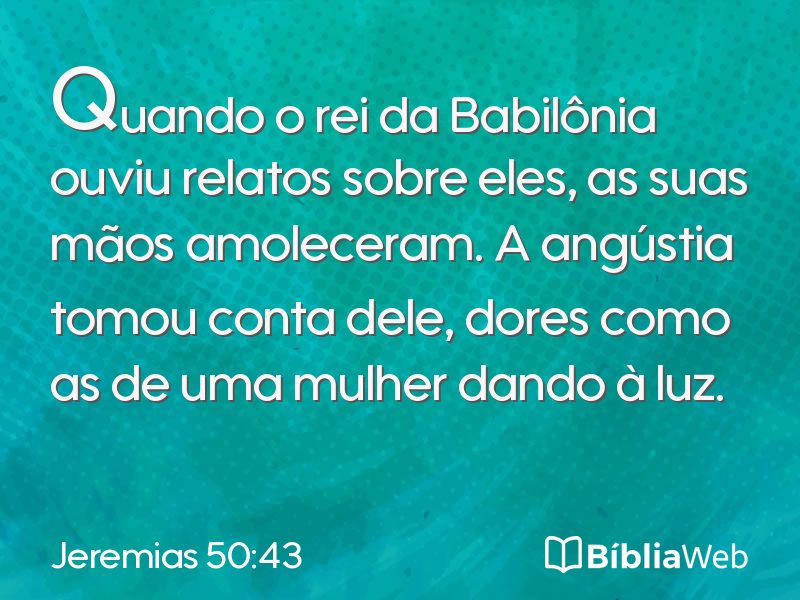 Jeremias 50:43 em imagem para compartilhar