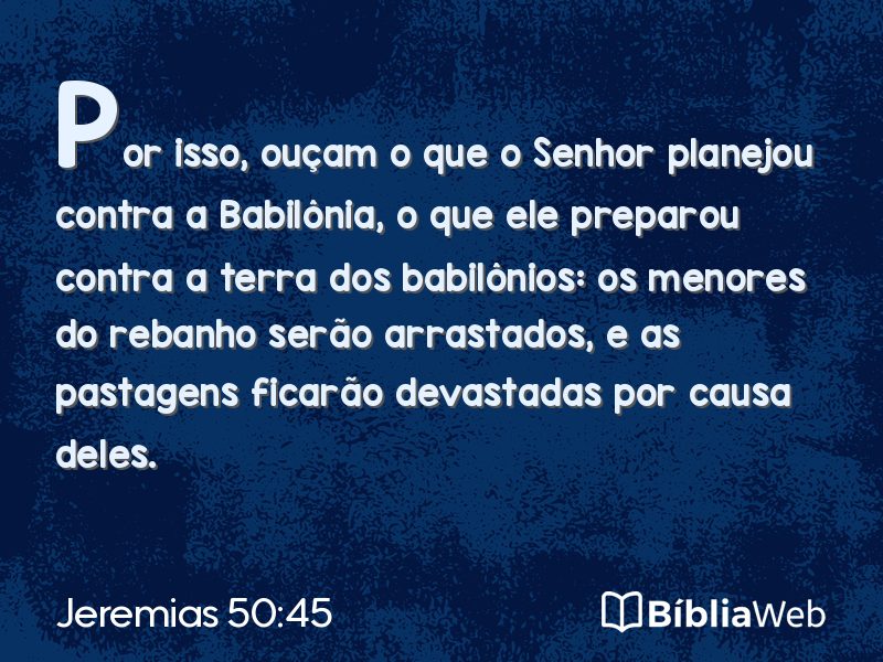 Jeremias 50:45 em imagem para compartilhar