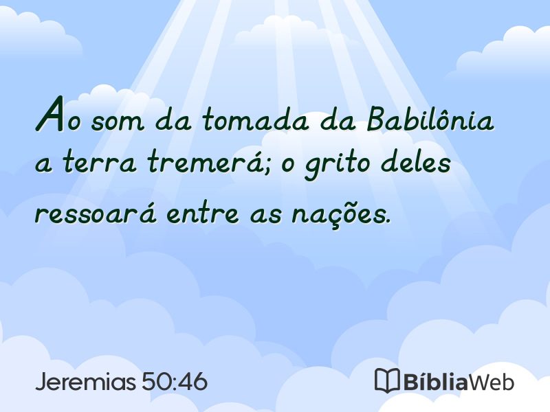 Jeremias 50:46 em imagem para compartilhar