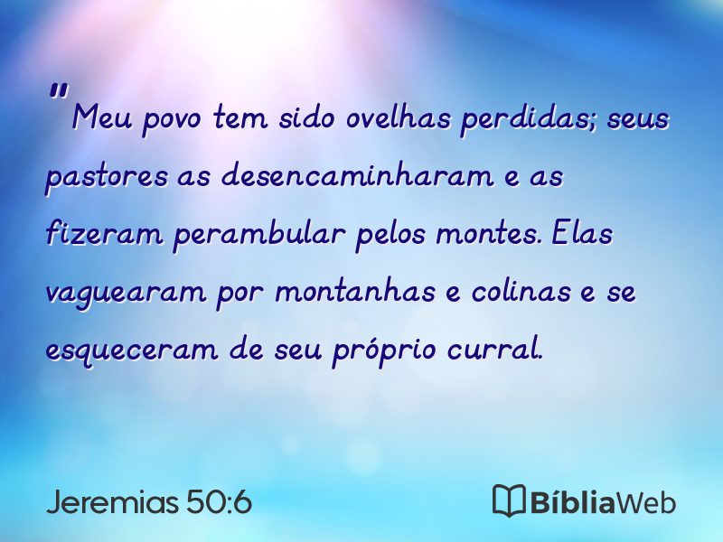 Jeremias 50:6 em imagem para compartilhar