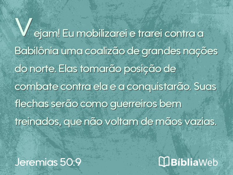 Jeremias 50:9 em imagem para compartilhar
