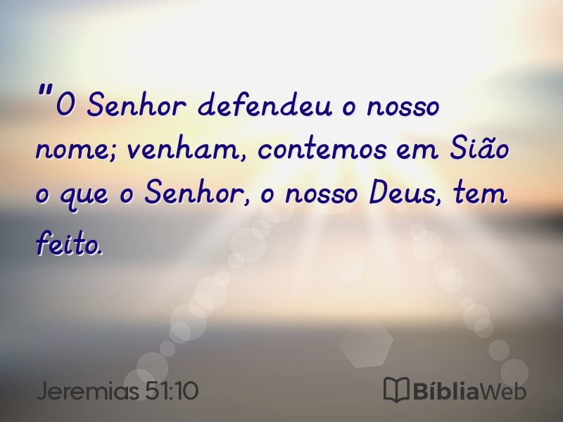 Jeremias 51:10 em imagem para compartilhar