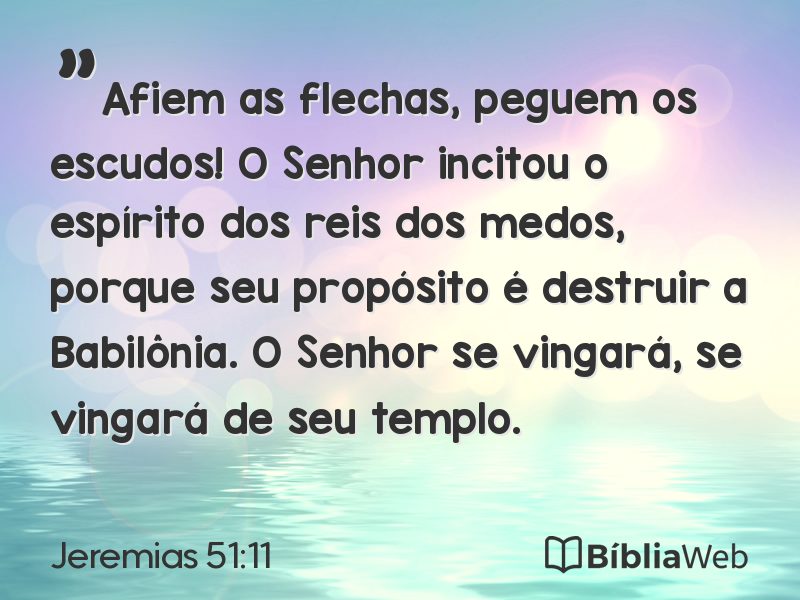 Jeremias 51:11 em imagem para compartilhar