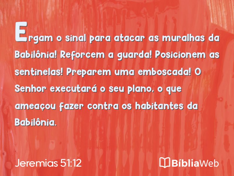 Jeremias 51:12 em imagem para compartilhar