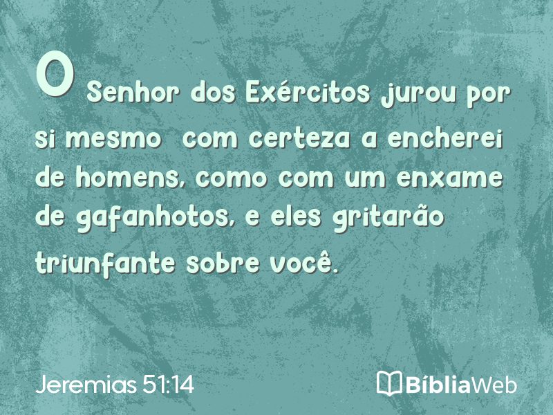 Jeremias 51:14 em imagem para compartilhar