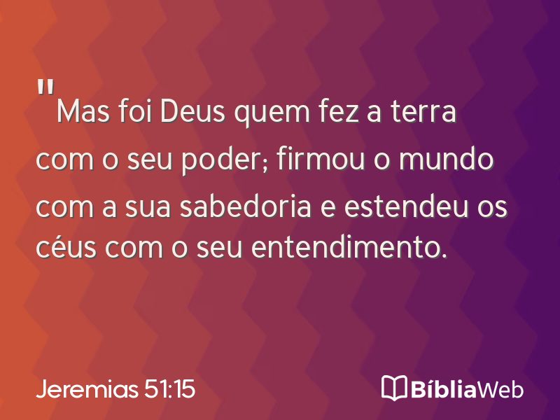 Jeremias 51:15 em imagem para compartilhar