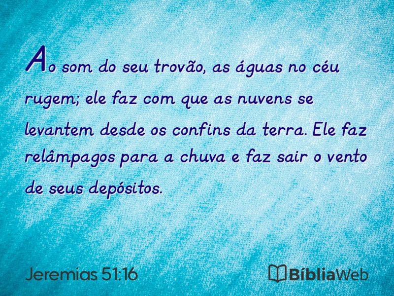 Jeremias 51:16 em imagem para compartilhar