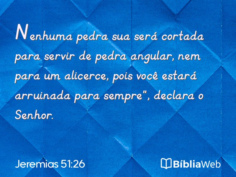 Jeremias 51:26 em imagem para compartilhar