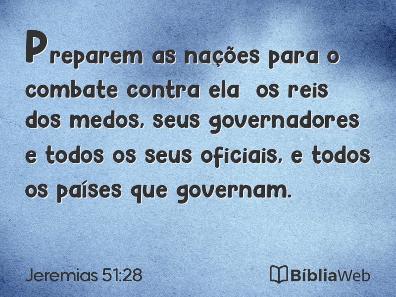 Jeremias 51:28 em imagem para compartilhar