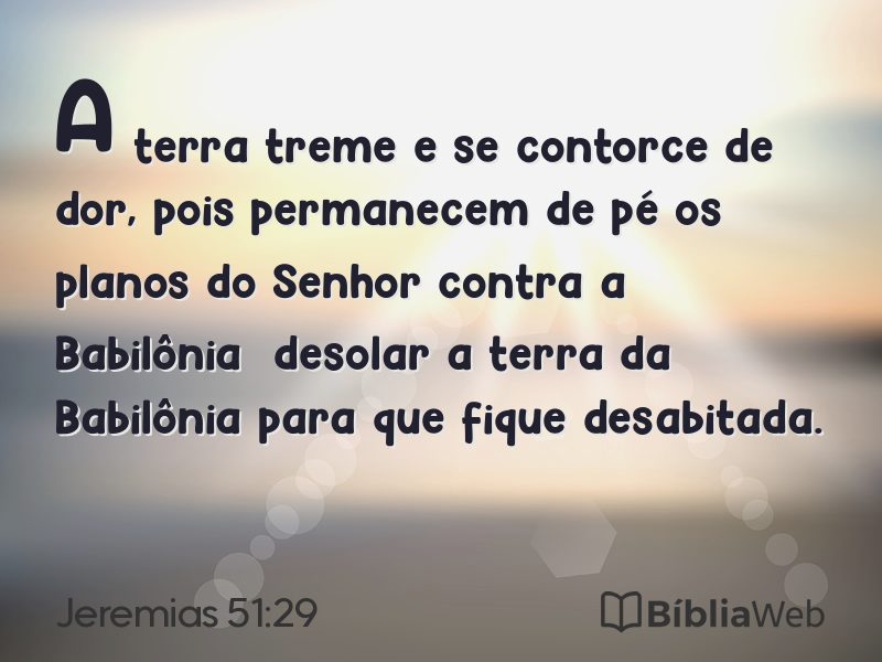 Jeremias 51:29 em imagem para compartilhar
