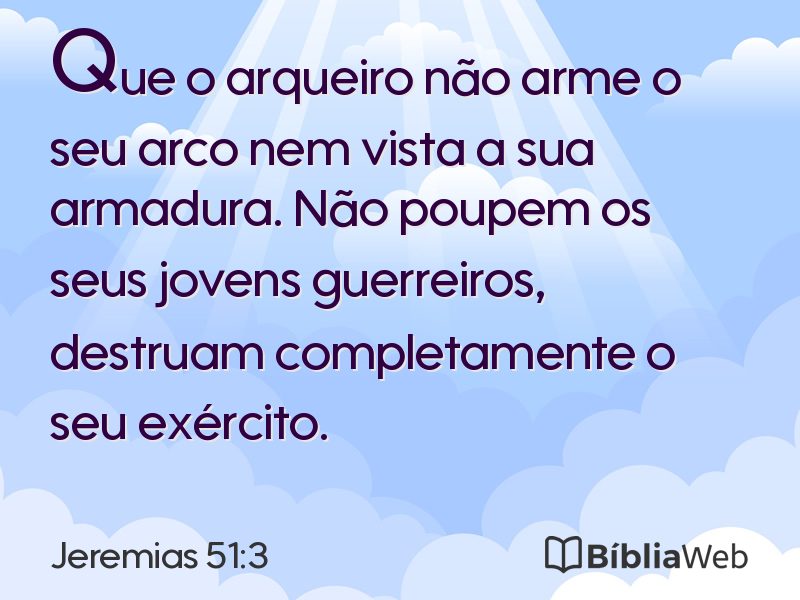 Jeremias 51:3 em imagem para compartilhar