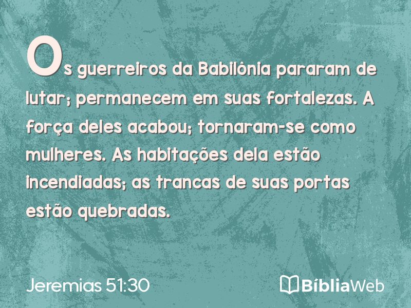 Jeremias 51:30 em imagem para compartilhar