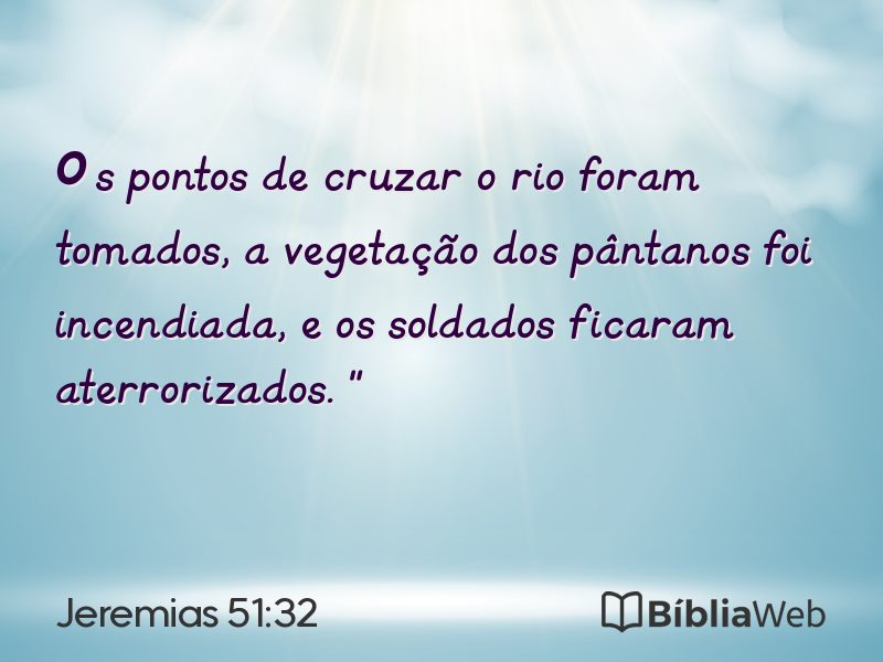 Jeremias 51:32 em imagem para compartilhar