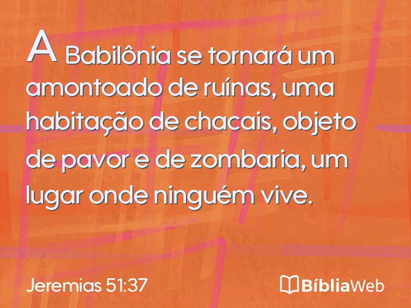 Jeremias 51:37 em imagem para compartilhar