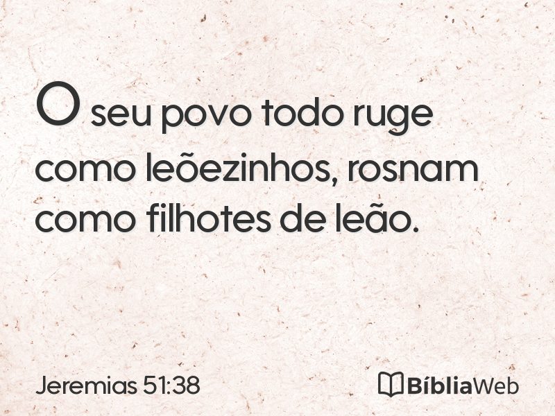 Jeremias 51:38 em imagem para compartilhar