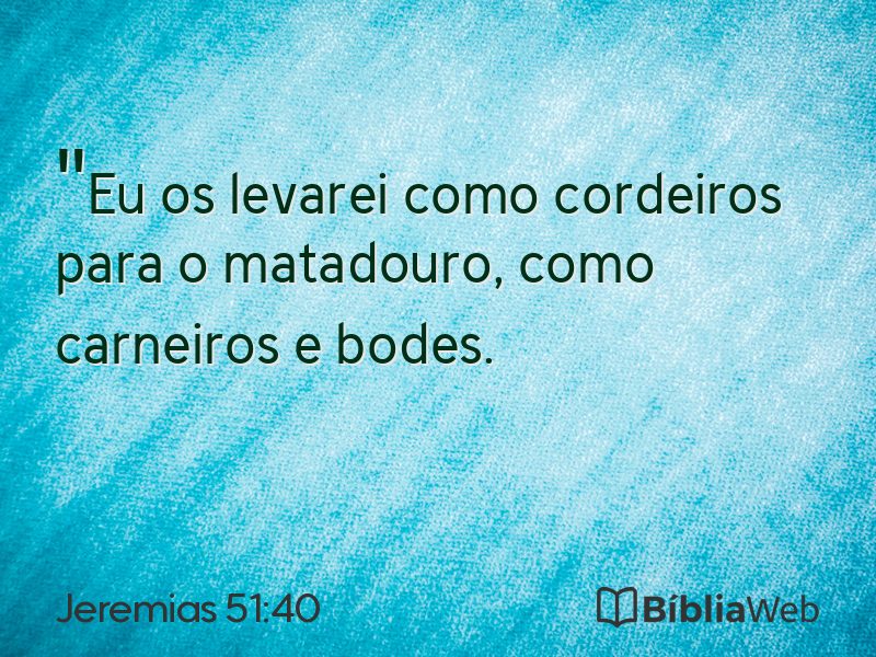 Jeremias 51:40 em imagem para compartilhar