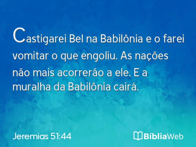 Jeremias 51:44 em imagem para compartilhar