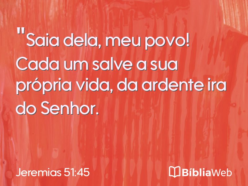 Jeremias 51:45 em imagem para compartilhar