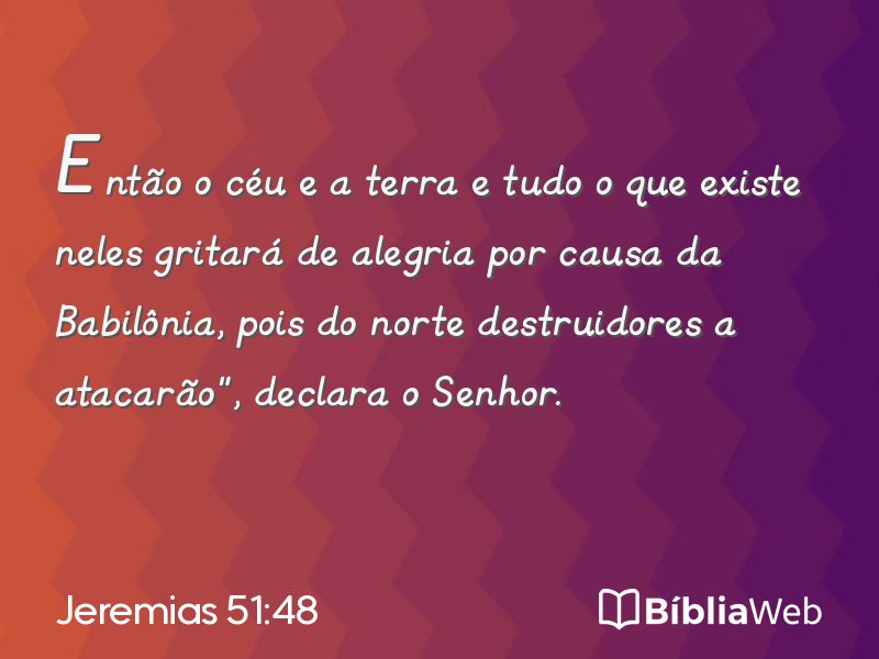 Jeremias 51:48 em imagem para compartilhar