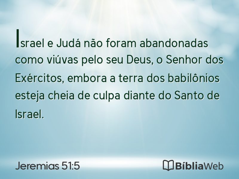 Jeremias 51:5 em imagem para compartilhar