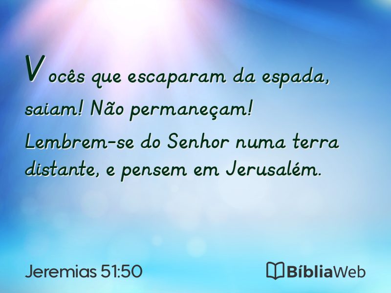 Jeremias 51:50 em imagem para compartilhar