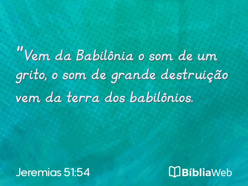 Jeremias 51:54 em imagem para compartilhar