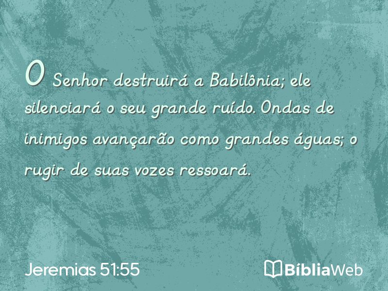 Jeremias 51:55 em imagem para compartilhar