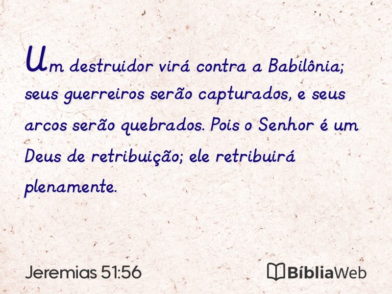 Jeremias 51:56 em imagem para compartilhar