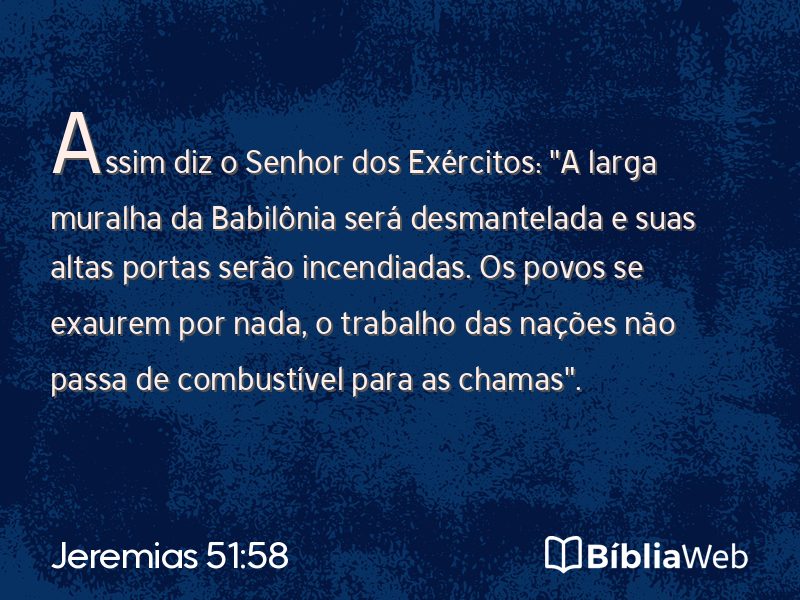 Jeremias 51:58 em imagem para compartilhar