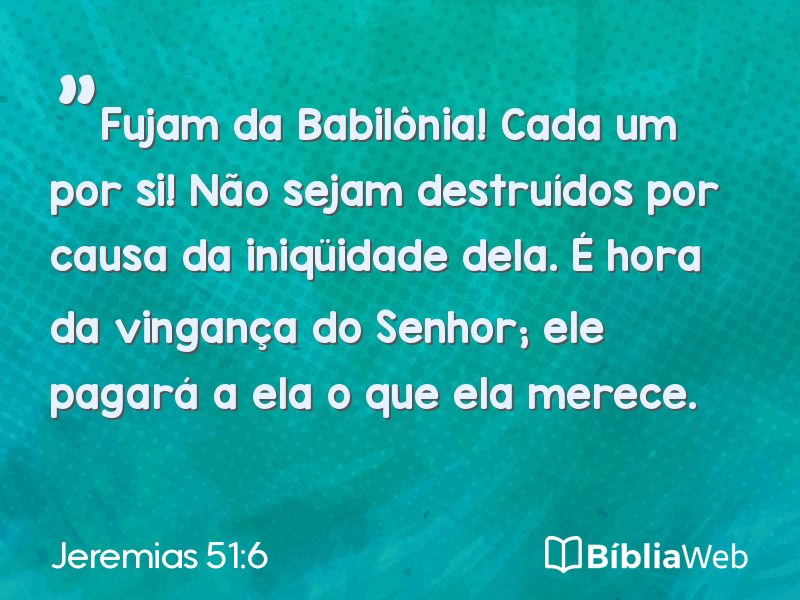 Jeremias 51:6 em imagem para compartilhar