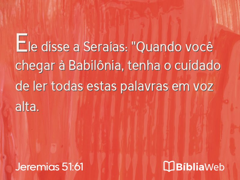 Jeremias 51:61 em imagem para compartilhar